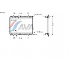 PEA2203 AVA Радиатор, охлаждение двигателя