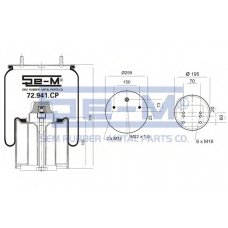 72.941.CP SEM LASTIK Кожух пневматической рессоры