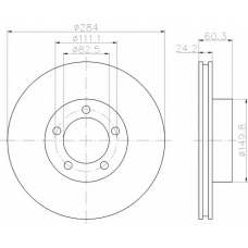 8DD 355 100-911 HELLA Тормозной диск