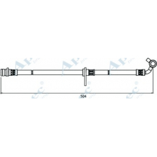 HOS3998 APEC Тормозной шланг