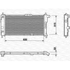 350213587000 MAGNETI MARELLI Радиатор, охлаждение двигател