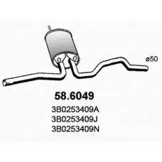 58.6049 ASSO Средний глушитель выхлопных газов