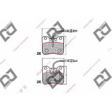 BP1496 DJ PARTS Комплект тормозных колодок, дисковый тормоз