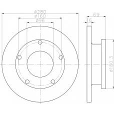 8DD 355 113-811 HELLA PAGID Тормозной диск