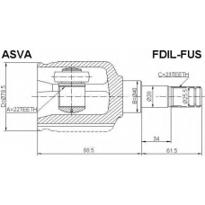FDIL-FUS ASVA Шарнирный комплект, приводной вал