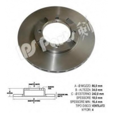 IBT-1509 IPS Parts Тормозной диск