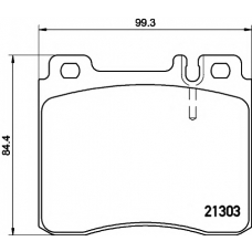 8DB 355 007-551 HELLA PAGID Комплект тормозных колодок, дисковый тормоз