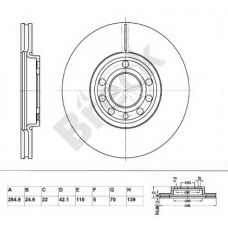 BR 351 VA100 BRECK Тормозной диск