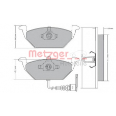 1170002 METZGER Комплект тормозных колодок, дисковый тормоз