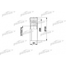 PCV3012 PATRON Шарнирный комплект, приводной вал