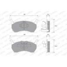 151-1588 WEEN Комплект тормозных колодок, дисковый тормоз