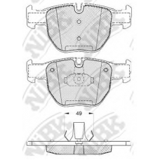 PN0334 NiBK Комплект тормозных колодок, дисковый тормоз