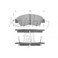 D5073 KAISHIN Комплект тормозных колодок, дисковый тормоз