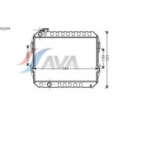 TO2374 AVA Радиатор, охлаждение двигателя