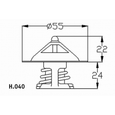 H.040.83 BEHR Термостат, охлаждающая жидкость