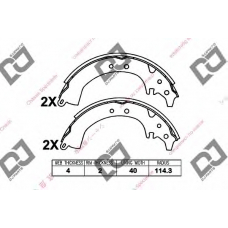 BS1193 DJ PARTS Комплект тормозных колодок