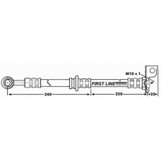 FBH7039 FIRST LINE Тормозной шланг