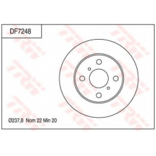 DF7248 TRW Тормозной диск