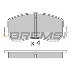 BP2296 BREMSI Комплект тормозных колодок, дисковый тормоз
