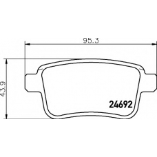 8DB 355 020-641 HELLA Комплект тормозных колодок, дисковый тормоз