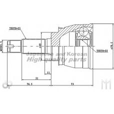 K078-11 ASHUKI Шарнирный комплект, приводной вал