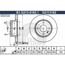 B1.G213-0182.1 GALFER Тормозной диск