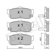 22-0193-1 METELLI Комплект тормозных колодок, дисковый тормоз