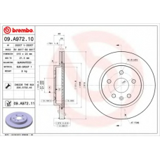 09.A972.10 BREMBO Тормозной диск