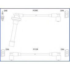 134522 HITACHI Комплект проводов зажигания