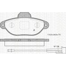 8110 15176 TRIDON Brake pads - front