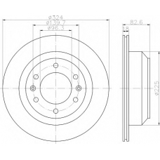 8DD 355 116-491 HELLA Тормозной диск