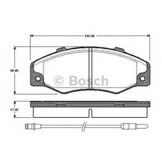 0 986 TB2 112 BOSCH Комплект тормозных колодок, дисковый тормоз