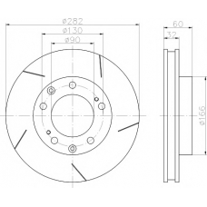 MDC1278L MINTEX Тормозной диск