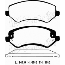 IBD-1994 IPS Parts Комплект тормозных колодок, дисковый тормоз