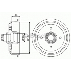 0 986 477 150 BOSCH Тормозной барабан