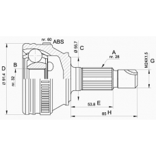 CVJ5553.10 OPEN PARTS Шарнирный комплект, приводной вал