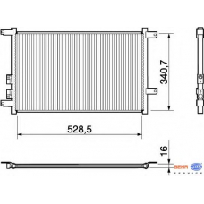 8FC 351 037-451 HELLA Конденсатор, кондиционер