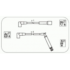 ODS232 JANMOR Комплект проводов зажигания