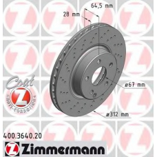 400.3640.20 ZIMMERMANN Тормозной диск