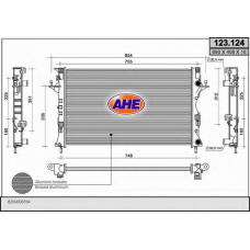 123.124 AHE Радиатор, охлаждение двигателя