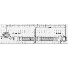 BBH7016 BORG & BECK Тормозной шланг