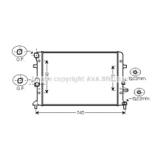 VWA2289 AVA Радиатор, охлаждение двигателя