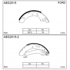 ABS2615 Allied Nippon Колодки барабанные