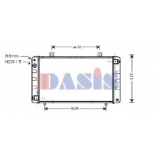 190001N AKS DASIS Радиатор, охлаждение двигателя