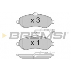 BP3283 BREMSI Комплект тормозных колодок, дисковый тормоз