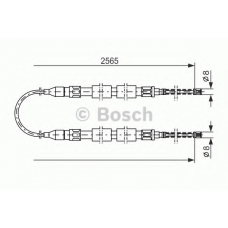 1 987 477 041 BOSCH Трос, стояночная тормозная система