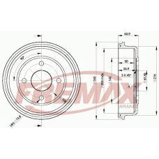 BD-6632 FREMAX Тормозной барабан