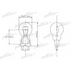 PLP27/7W PATRON Лампа накаливания, фонарь указателя поворота; Ламп