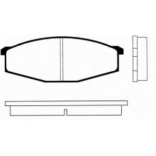 J PA-134AF JAPANPARTS Комплект тормозных колодок, дисковый тормоз