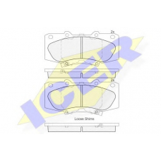 182006 ICER Комплект тормозных колодок, дисковый тормоз